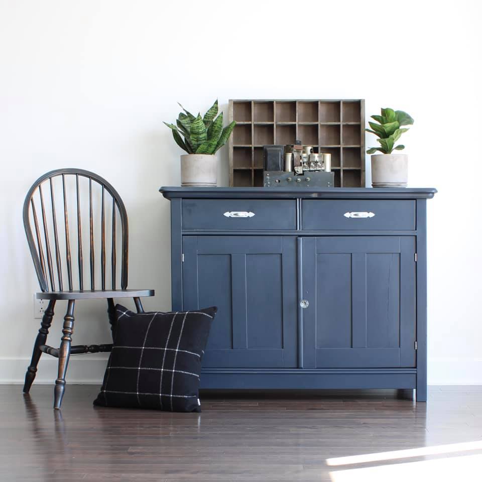 Small Farmhouse Storage Cabinet in Starstruck with White Hardware