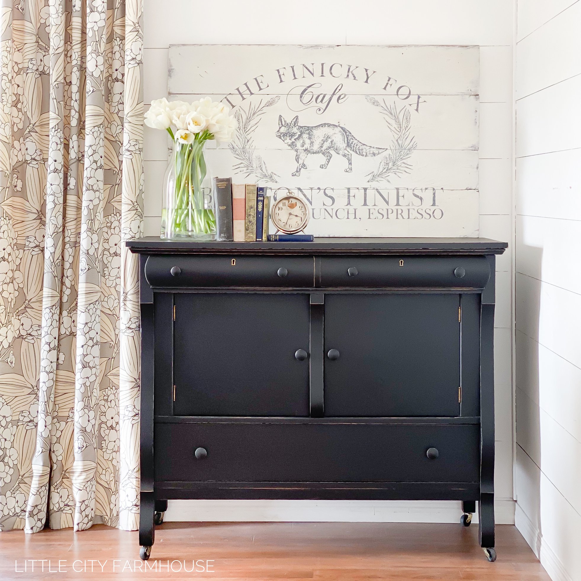 Empire Storage Cabinet with Casters in Liquorice