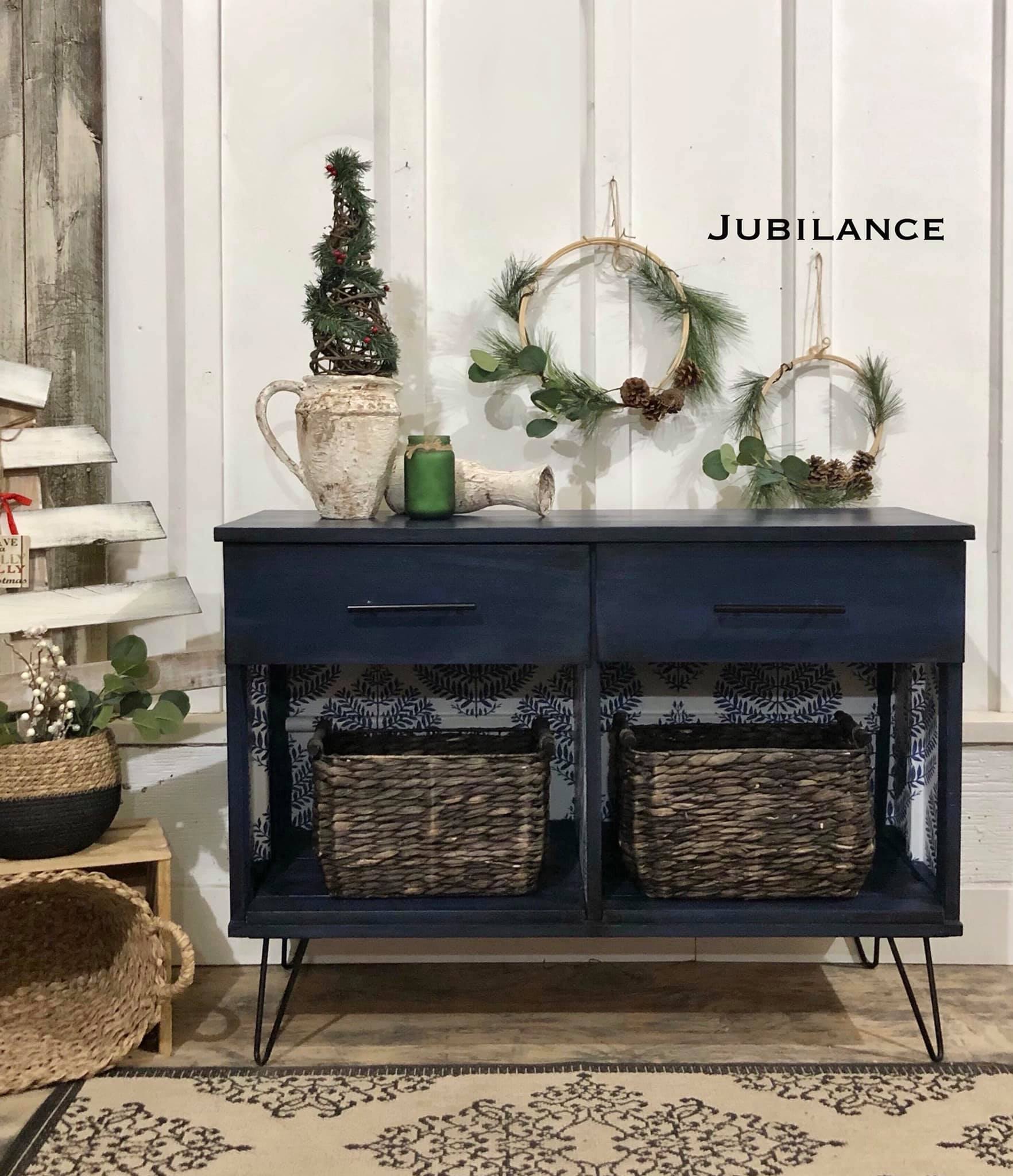 Storage/Accent Cabinet in Liquorice with Hairpin Legs