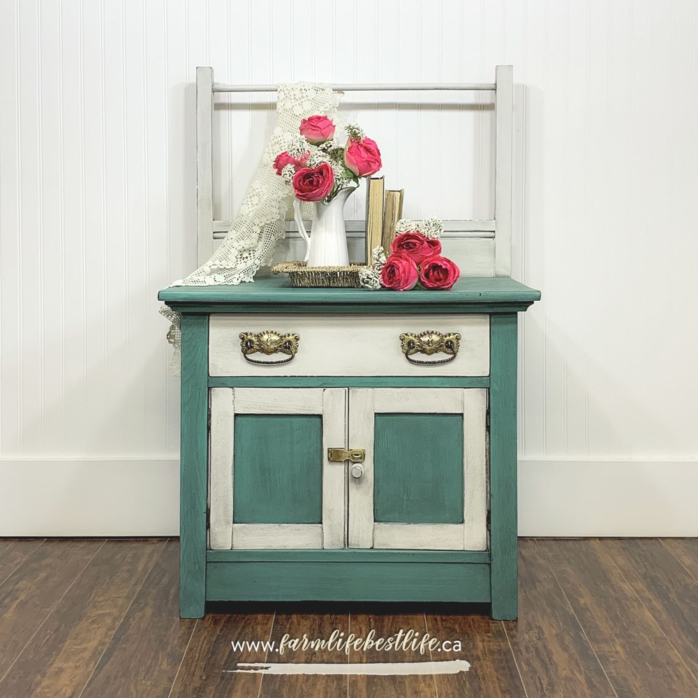 Small Storage Cabinet/Table in Wanderess and Vanilla Frosting