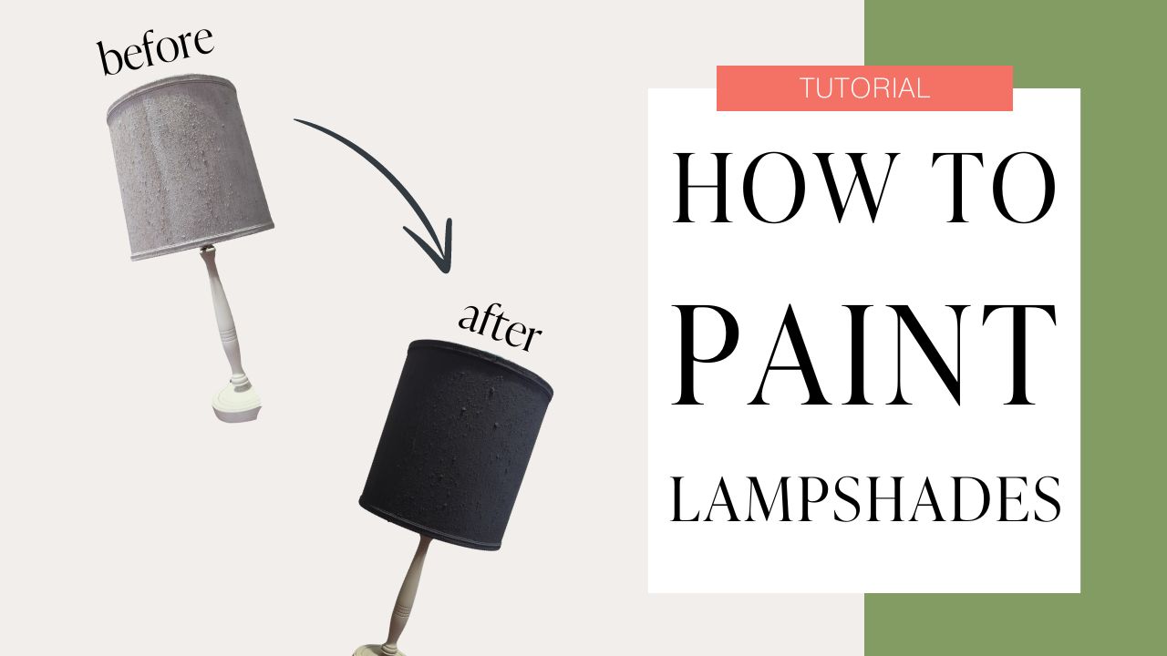 Blog featured image - how to paint a lampshade with black chalk style furniture paint