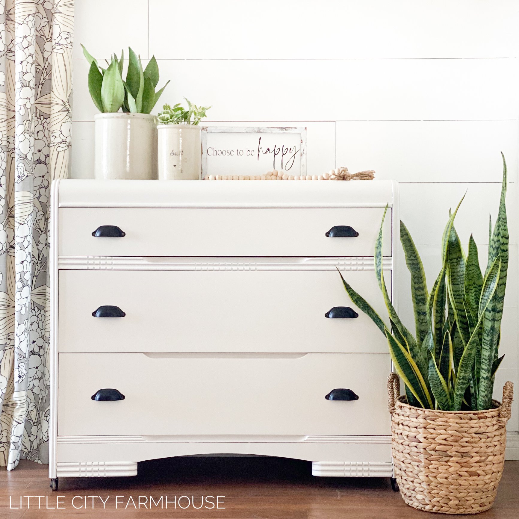 Waterfall Three Drawer Dresser in Crinoline