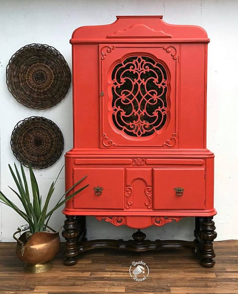 Ornate Armoire in a mix of Devotion and Razzle Dazzle with Black Wax