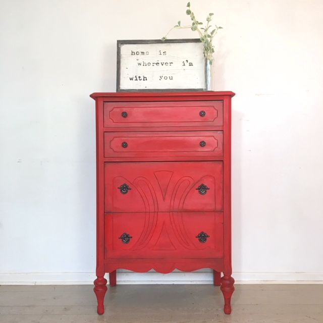 Tall Dresser in Devotion with Black Wax