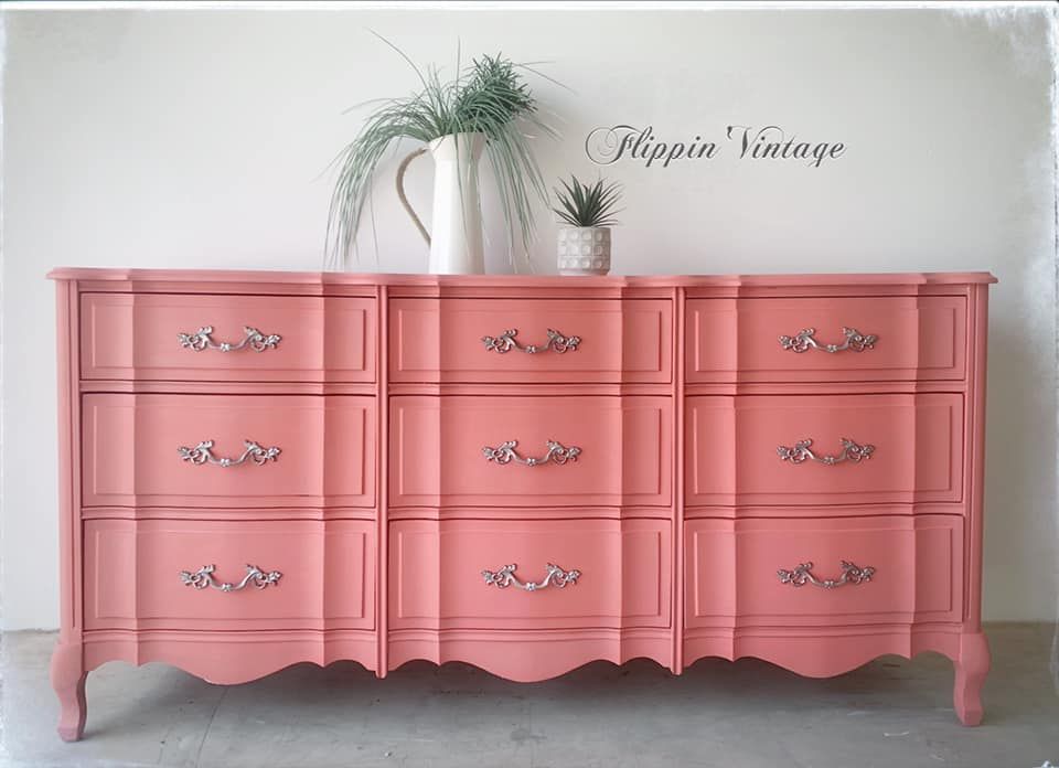 Nine Drawer French Provincial Dresser in Full Bloom