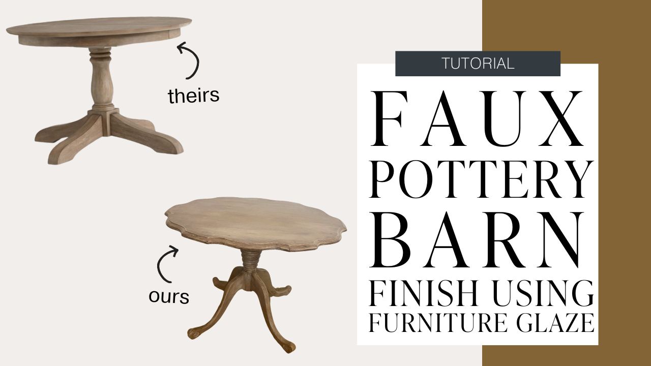 How to create a faux pottery barn finish on furniture using glaze