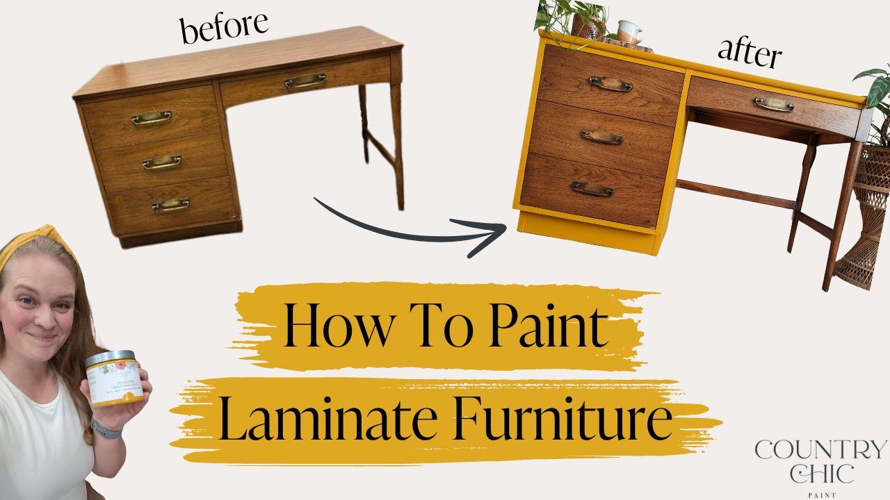 How to paint laminate furniture with chalk style paint