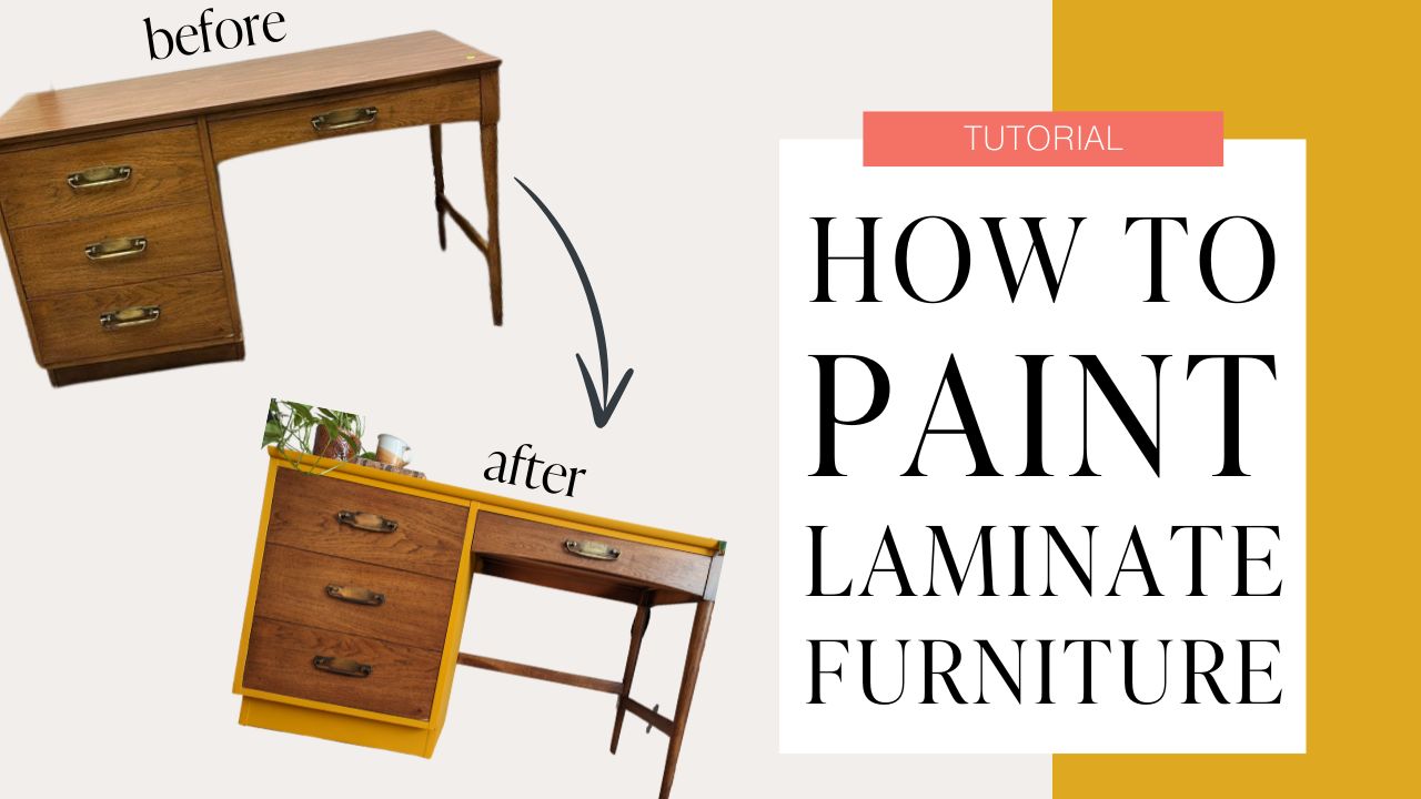 How to paint laminate furniture with chalk style paint