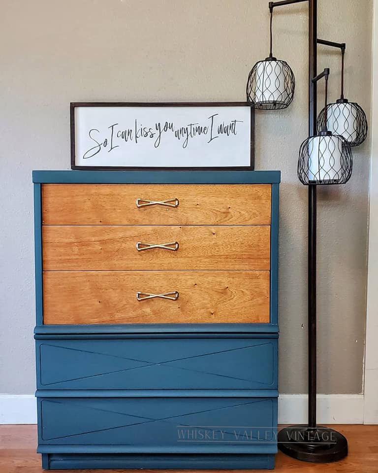 Modern Five Drawer Dresser in Bliss/Jitterbug Mix