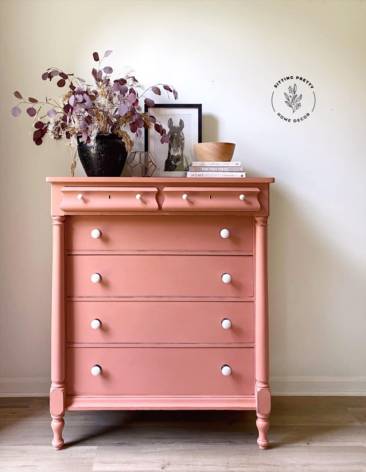 Six Drawer Dresser in Peachy Keen