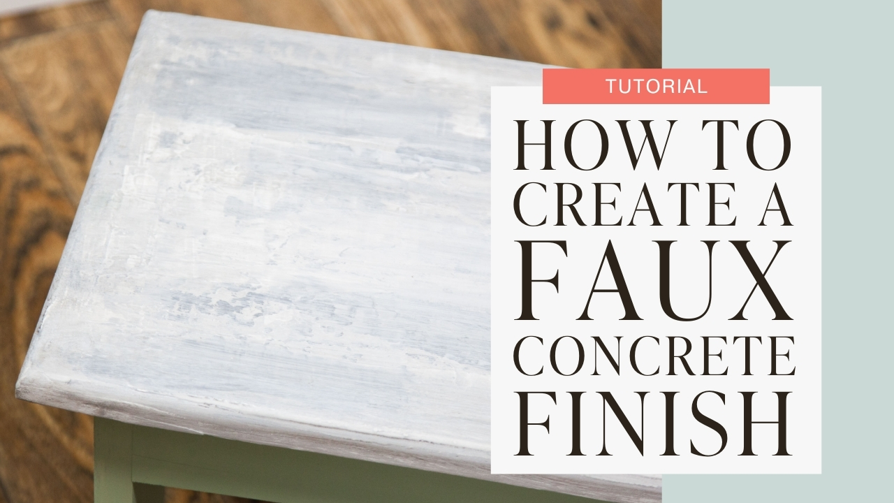 How to create a faux concrete finish tutorial graphic