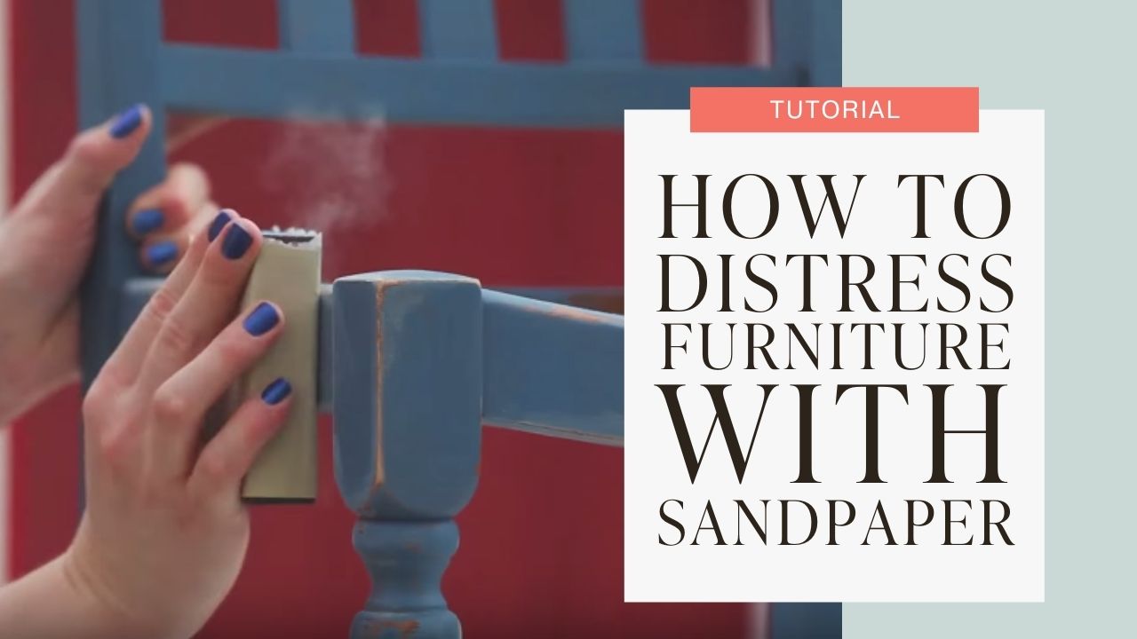 How to distress furniture with sandpaper - furniture painting tutorial