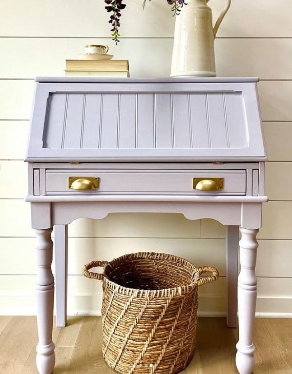 Light lavender purple chalk furniture paint Wisteria by Country Chic Paint furniture example