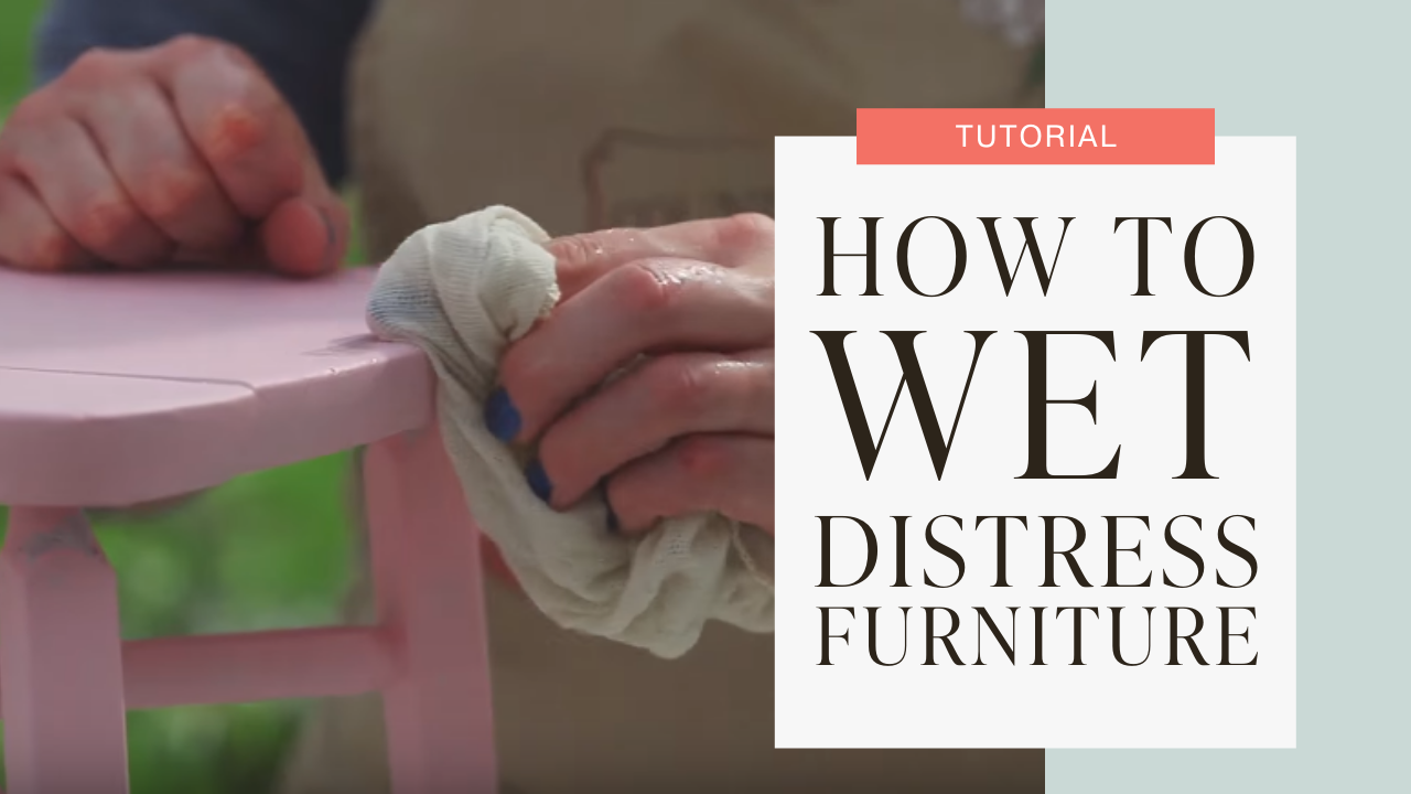 wet distressing tutorial